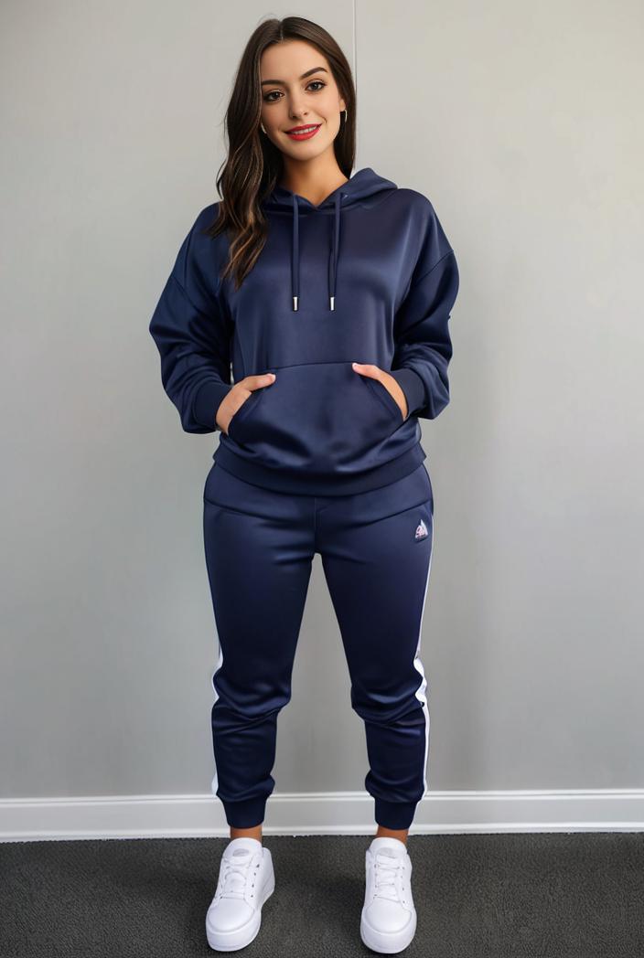 casual drawstring pants and hoodie combo set for women 112646
