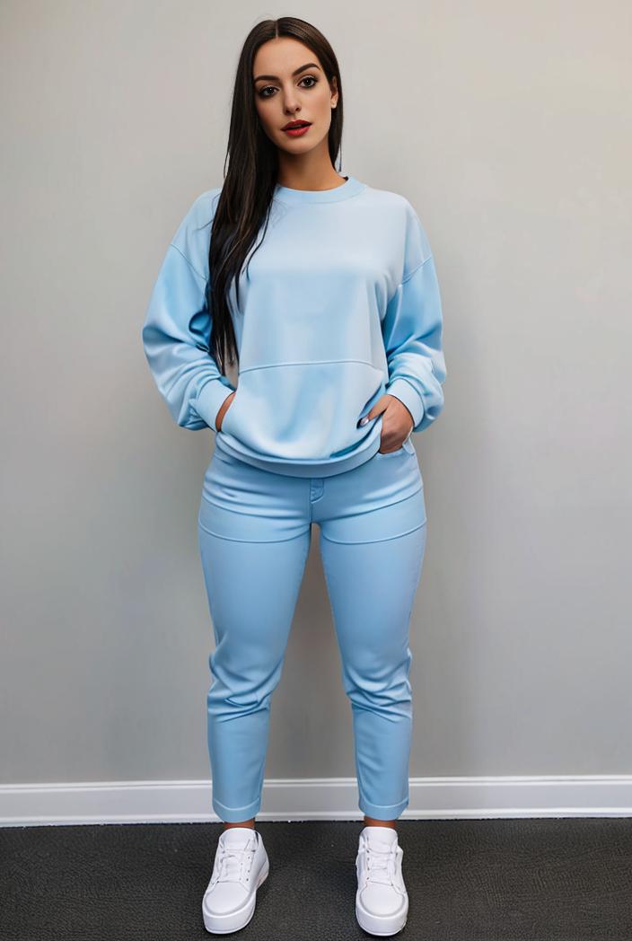 casual drawstring pants and hoodie combo set for women 112677