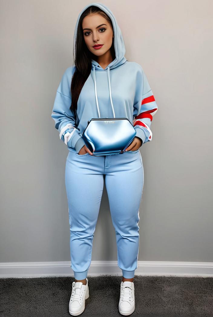 casual drawstring pants and hoodie combo set for women 112683