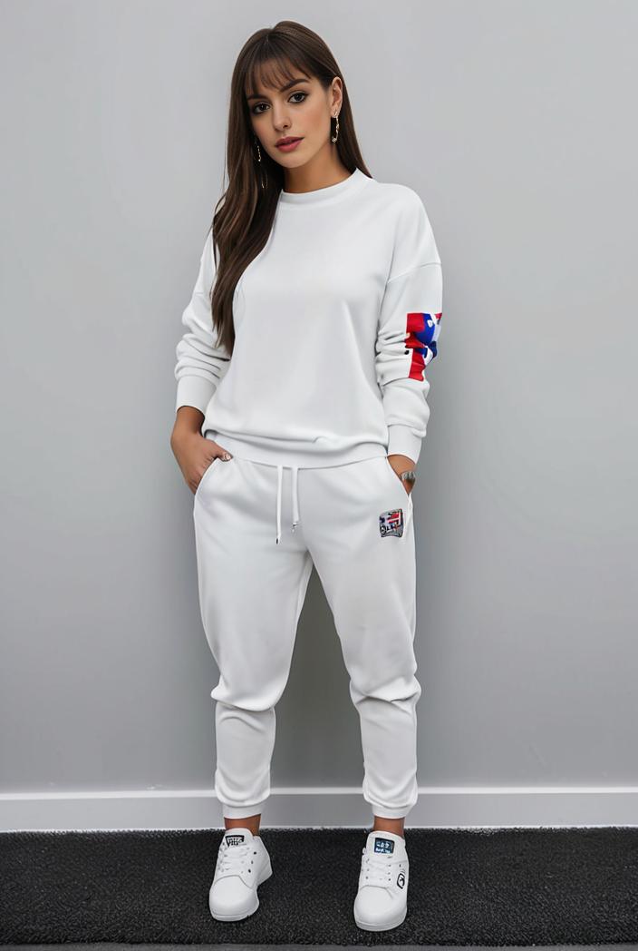 casual drawstring pants and hoodie combo set for women 112687