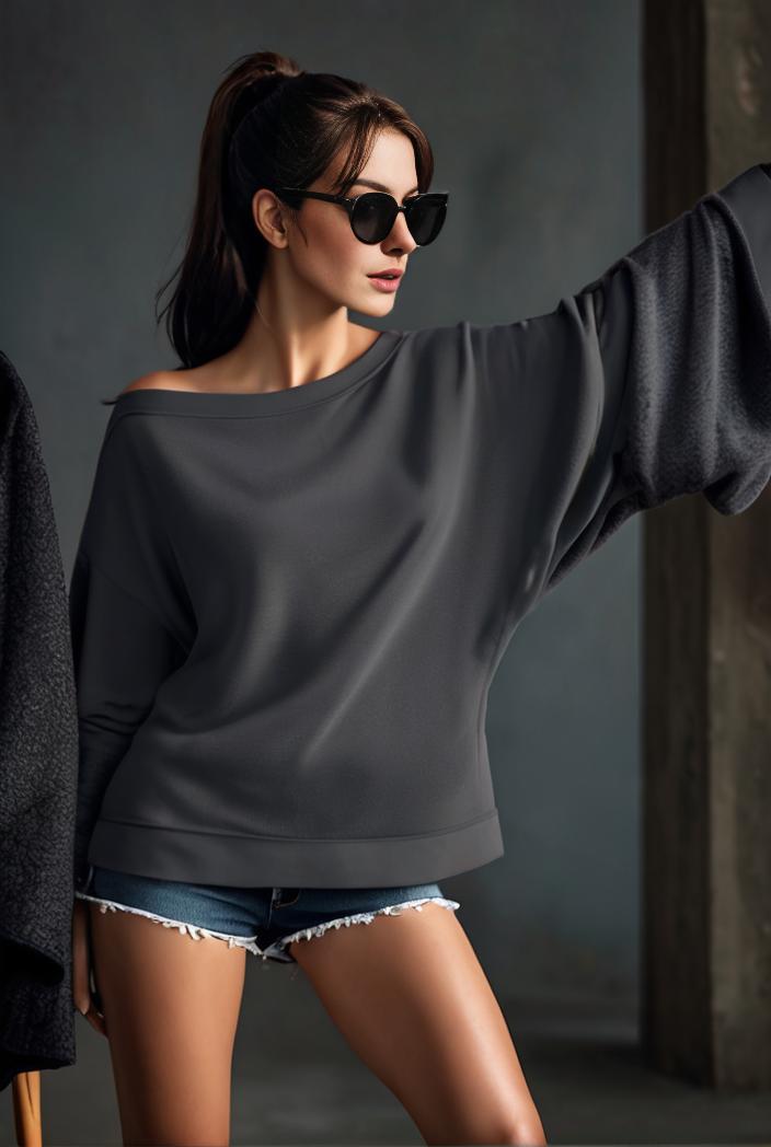 cozy letter print drop shoulder sweatshirt for women to stay stylish and warm during fall winter 116056