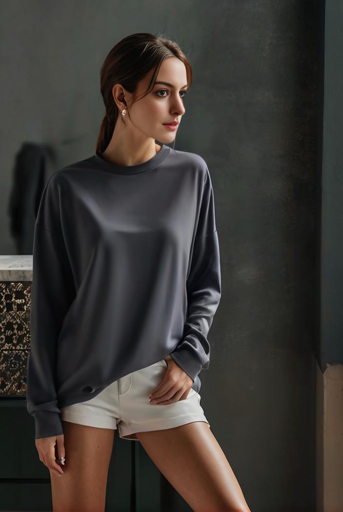 cozy letter print drop shoulder sweatshirt for women to stay stylish and warm during fall winter 116059