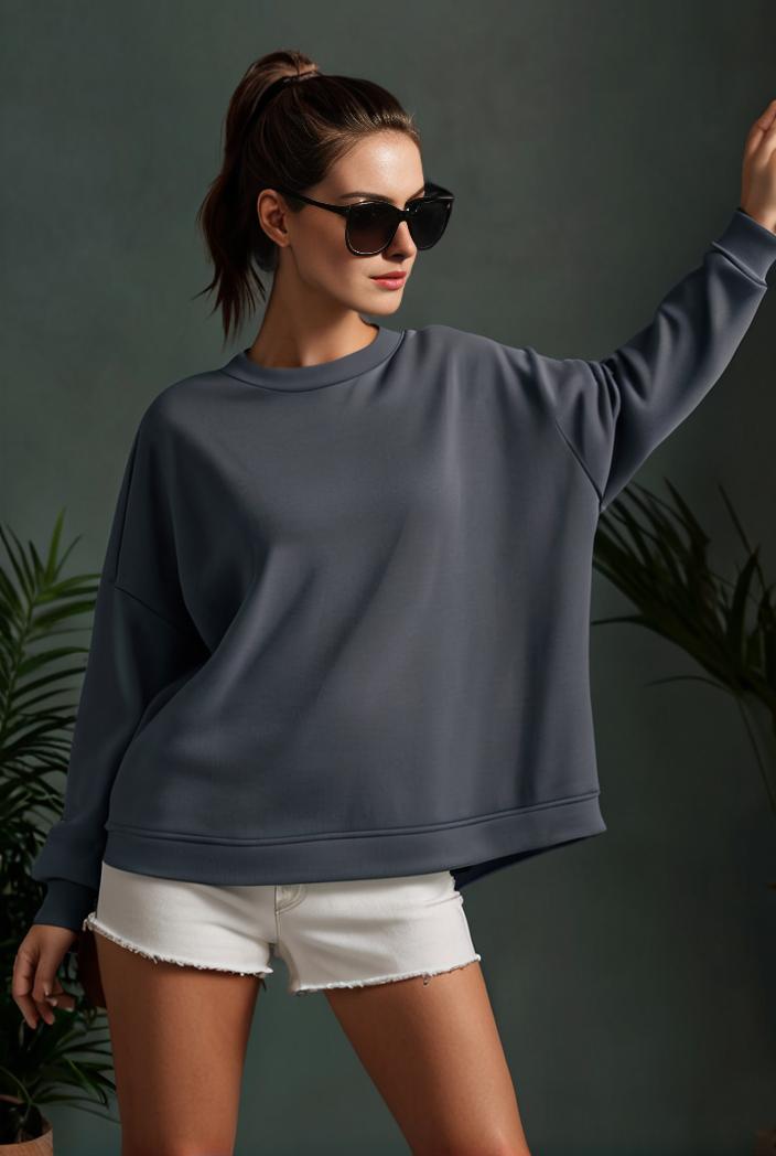 cozy letter print drop shoulder sweatshirt for women to stay stylish and warm during fall winter 116061