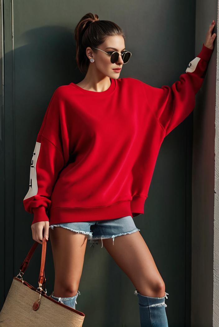 cozy letter print drop shoulder sweatshirt for women to stay stylish and warm during fall winter 116069