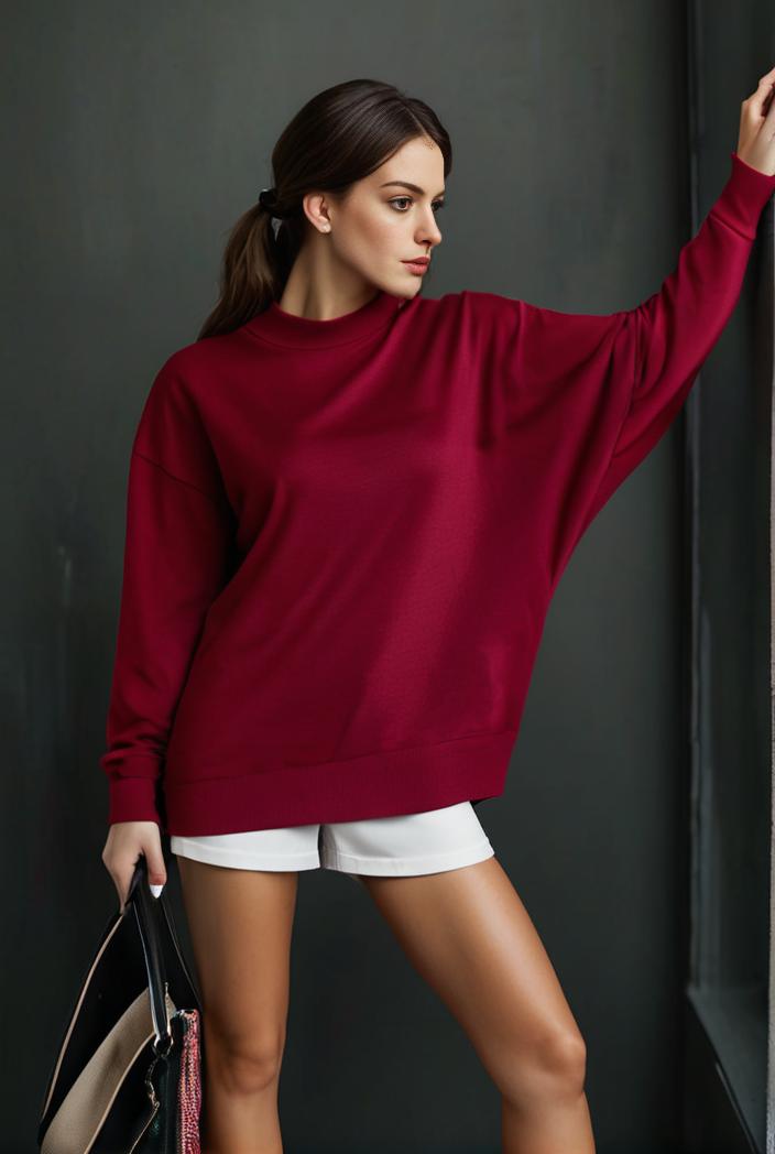 cozy letter print drop shoulder sweatshirt for women to stay stylish and warm during fall winter 116074