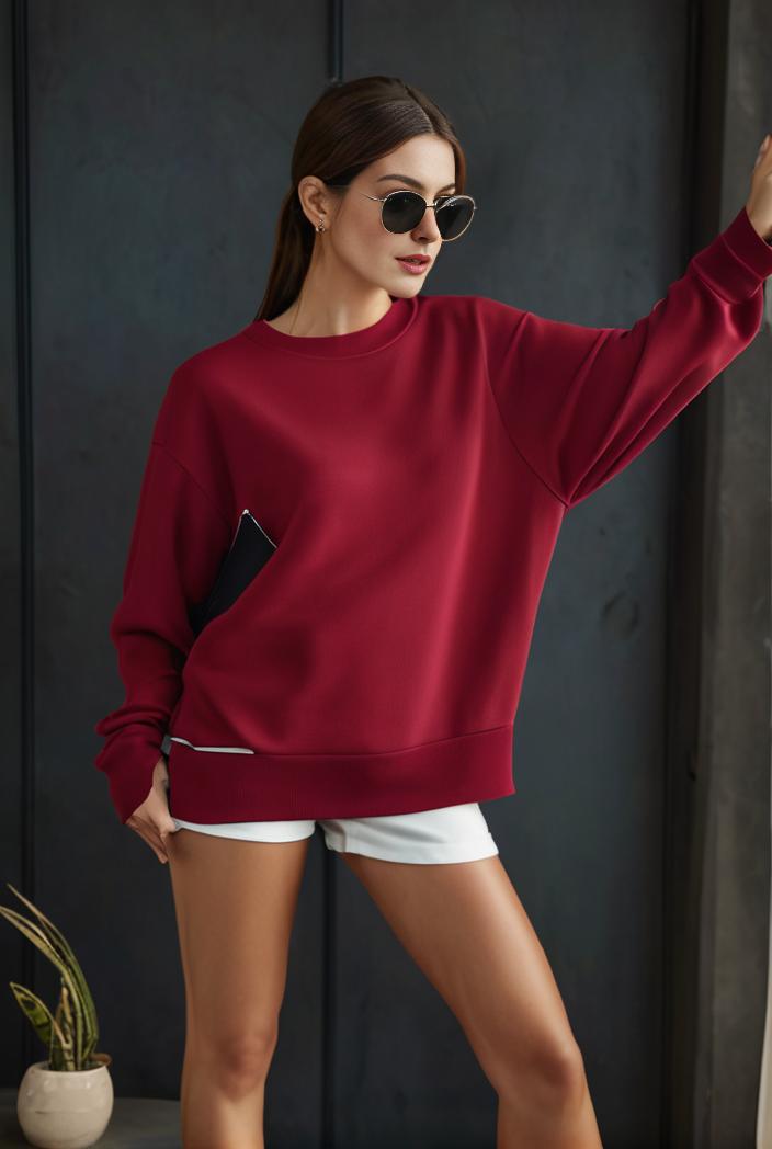 cozy letter print drop shoulder sweatshirt for women to stay stylish and warm during fall winter 116071