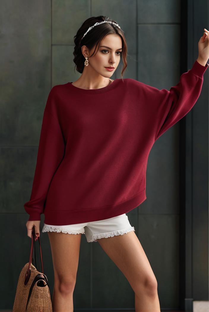 cozy letter print drop shoulder sweatshirt for women to stay stylish and warm during fall winter 116075