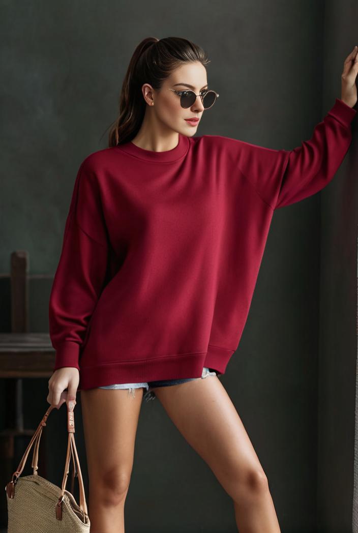cozy letter print drop shoulder sweatshirt for women to stay stylish and warm during fall winter 116077