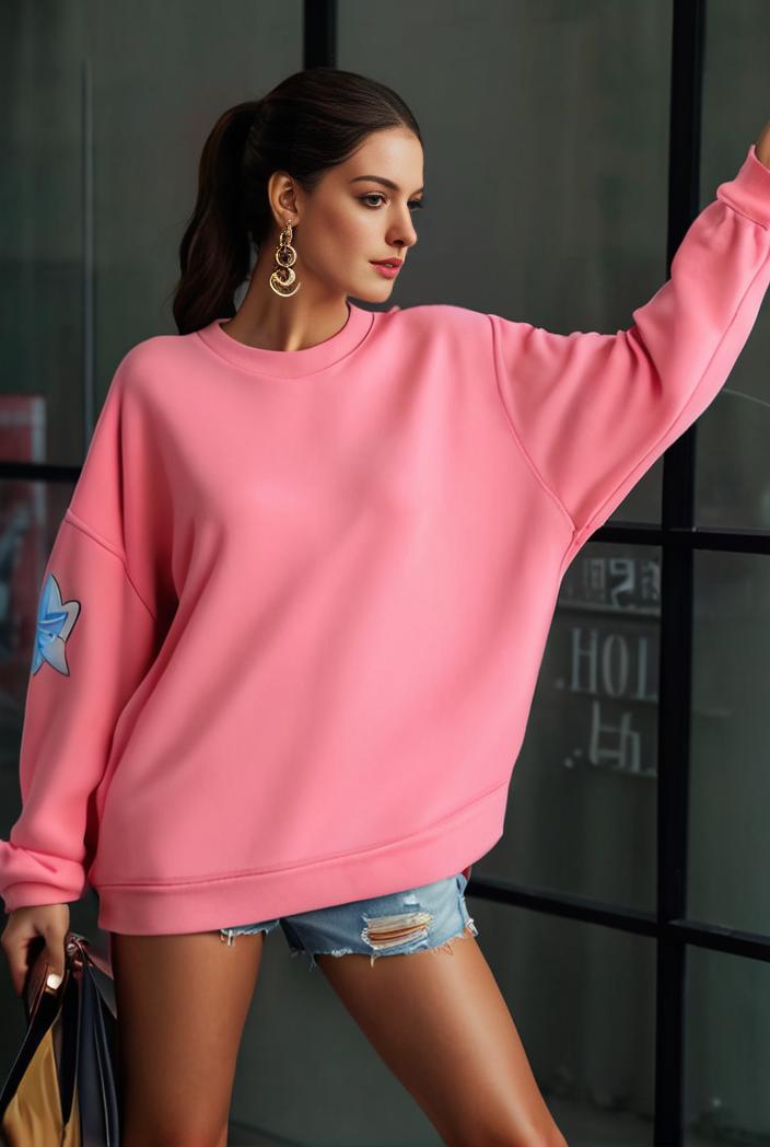 cozy letter print drop shoulder sweatshirt for women to stay stylish and warm during fall winter 116112