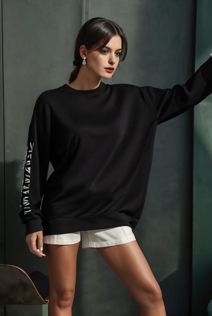 cozy letter print drop shoulder sweatshirt for women to stay stylish and warm during fall winter 116118
