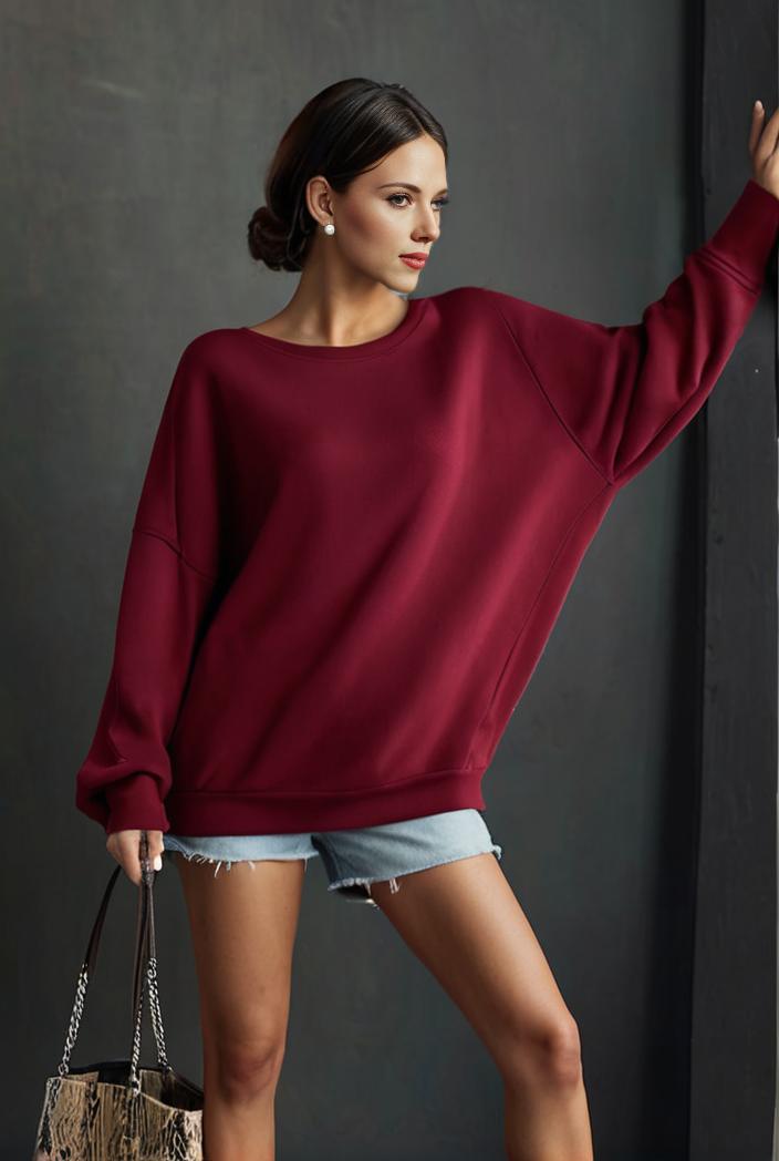 cozy letter print drop shoulder sweatshirt for women to stay stylish and warm during fall winter 132732
