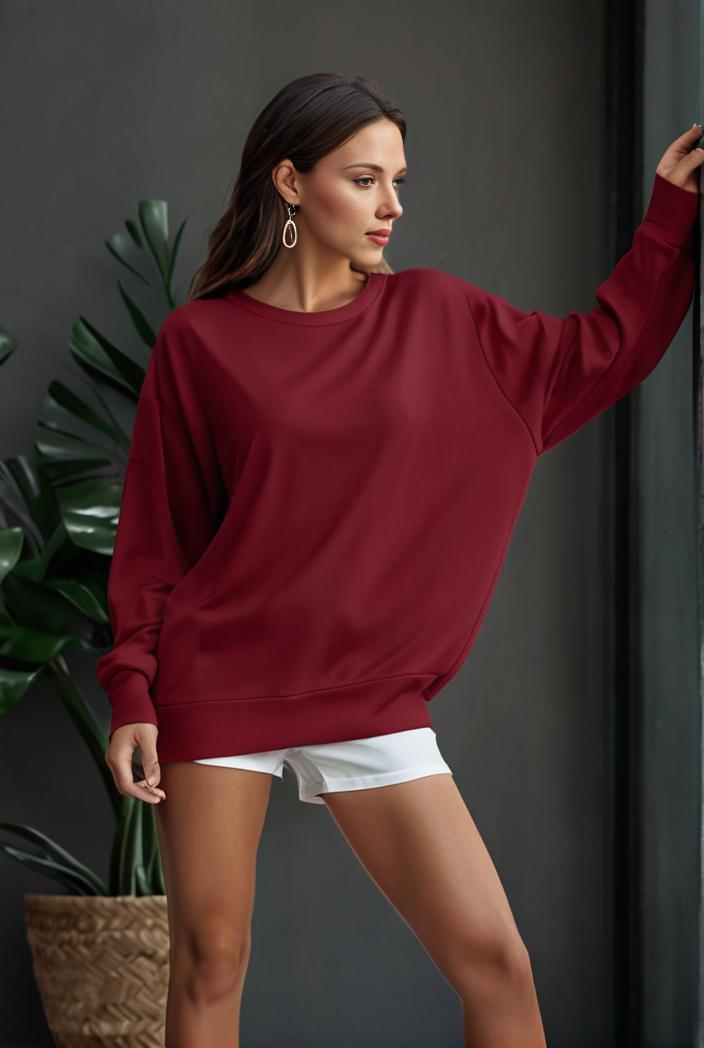 cozy letter print drop shoulder sweatshirt for women to stay stylish and warm during fall winter 132740