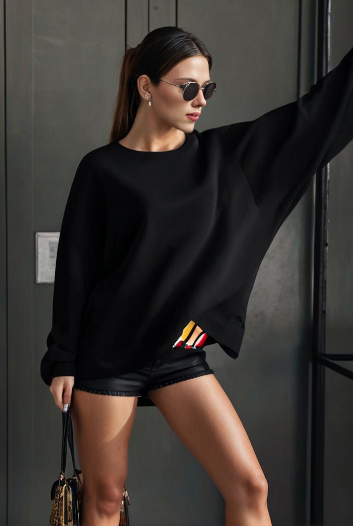 cozy letter print drop shoulder sweatshirt for women to stay stylish and warm during fall winter 132780