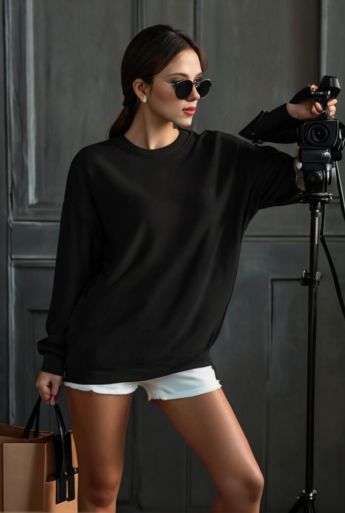 cozy letter print drop shoulder sweatshirt for women to stay stylish and warm during fall winter 132783