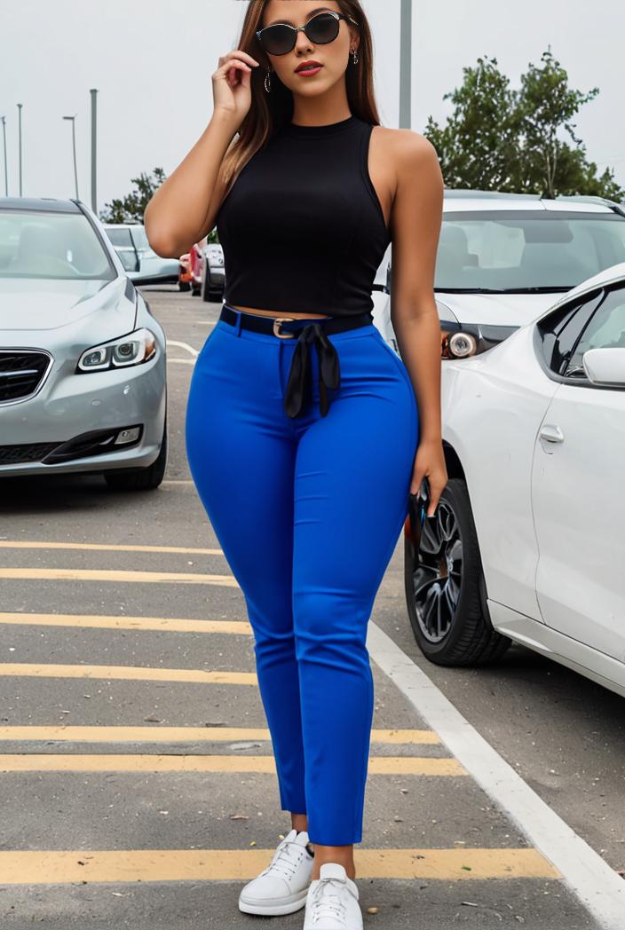 casual skinny jeans with ripped holes and slant pockets 139498