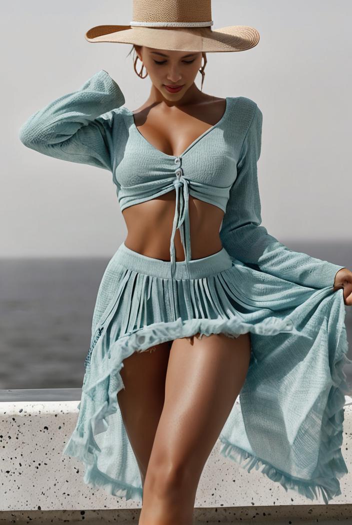 3 pieces sexy print bikini women high waist swimsuit cover up swimwear female lady bathing suit swimming summer beachwear 148742