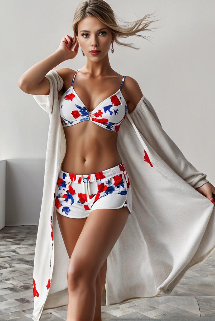 3 pieces sexy print bikini women high waist swimsuit cover up swimwear female lady bathing suit swimming summer beachwear 148809