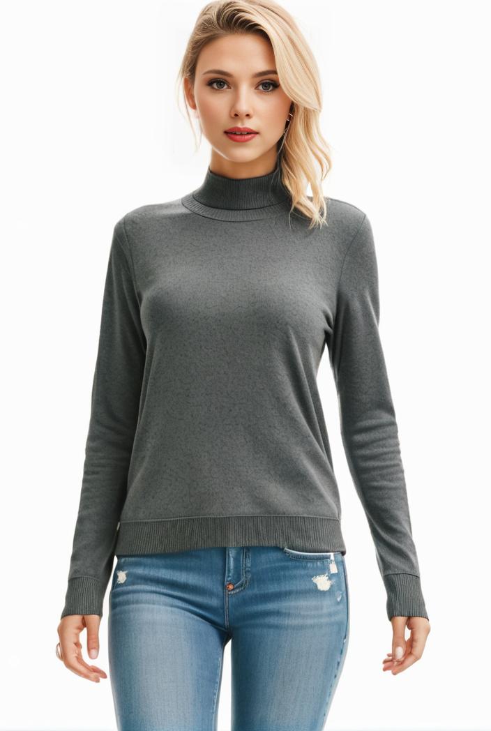 3 sets of turtleneck tees comfy long sleeve shirt perfect for spring autumn women s apparel 148864