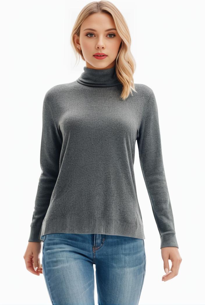 3 sets of turtleneck tees comfy long sleeve shirt perfect for spring autumn women s apparel 148866