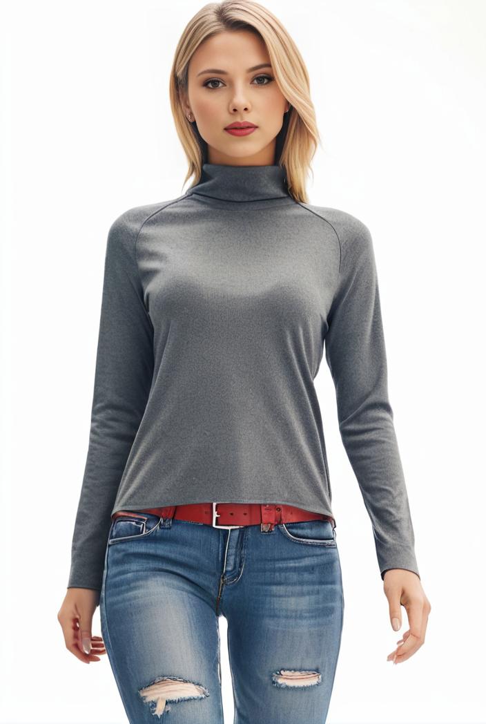 3 sets of turtleneck tees comfy long sleeve shirt perfect for spring autumn women s apparel 148867