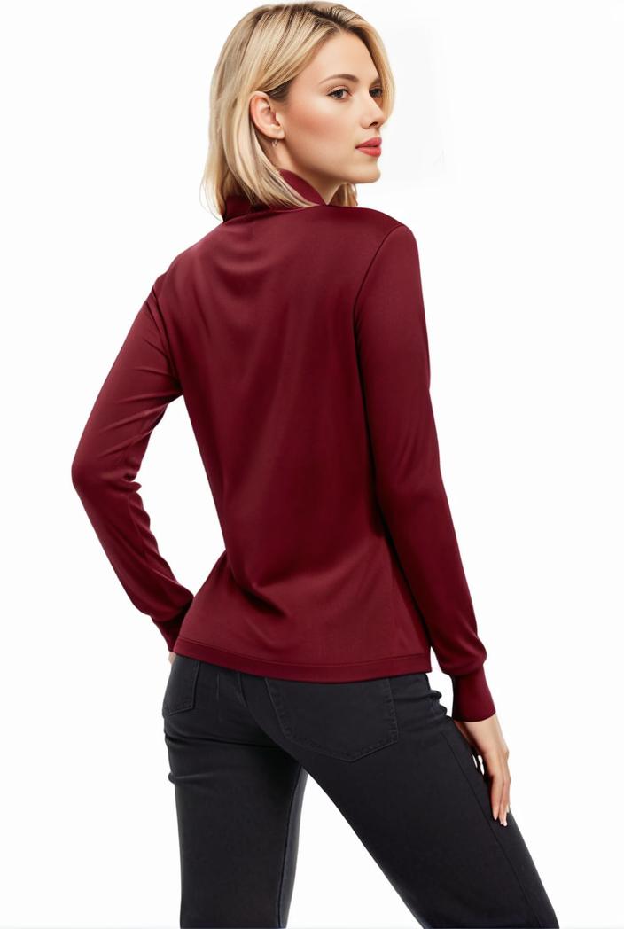 3 sets of turtleneck tees comfy long sleeve shirt perfect for spring autumn women s apparel 148868