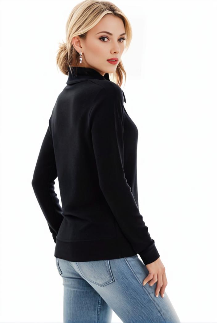 3 sets of turtleneck tees comfy long sleeve shirt perfect for spring autumn women s apparel 148876