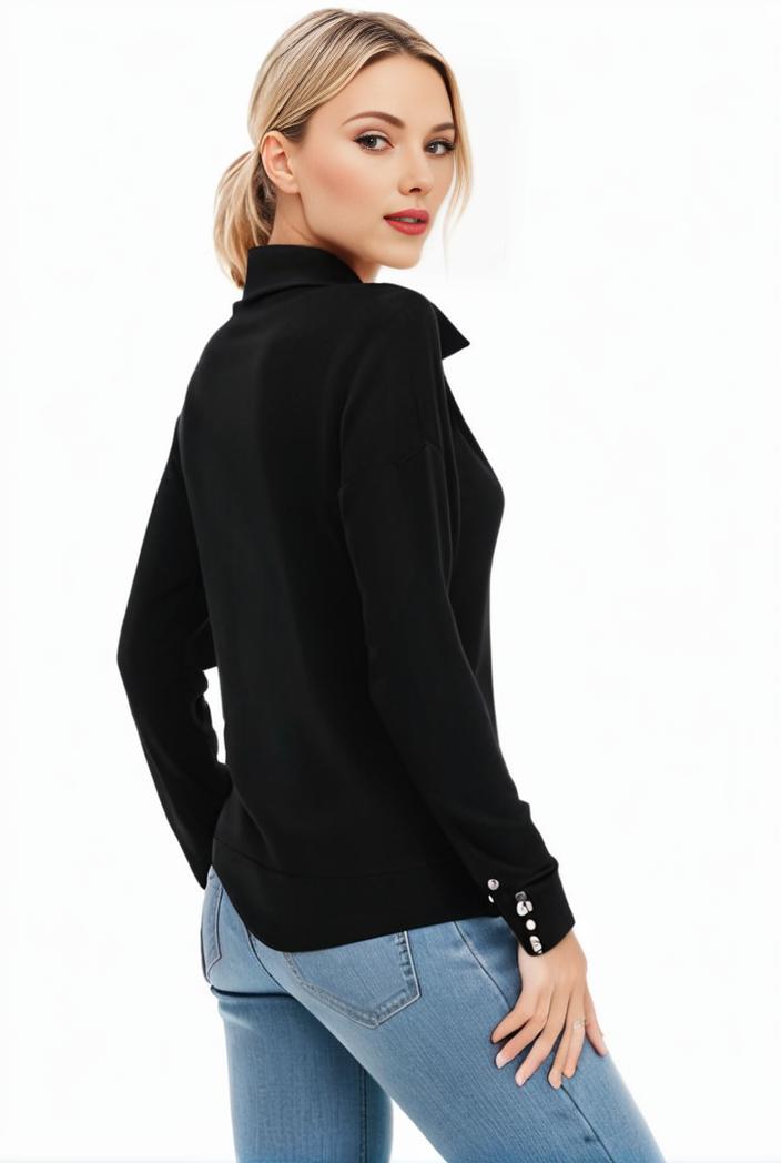 3 sets of turtleneck tees comfy long sleeve shirt perfect for spring autumn women s apparel 148879