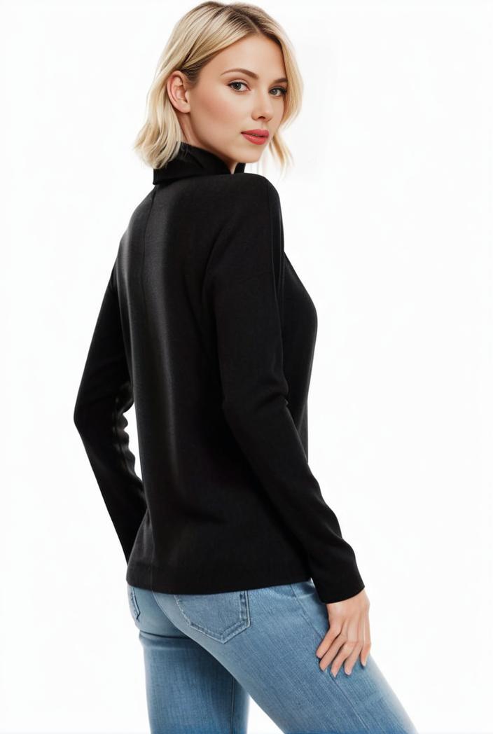 3 sets of turtleneck tees comfy long sleeve shirt perfect for spring autumn women s apparel 148878