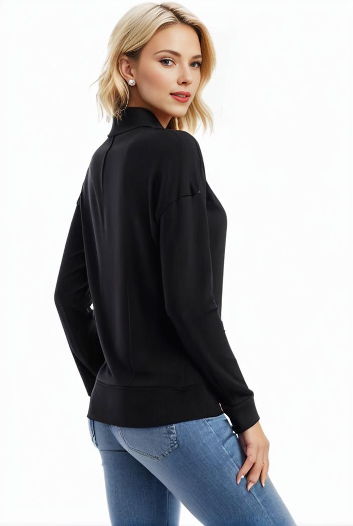 3 sets of turtleneck tees comfy long sleeve shirt perfect for spring autumn women s apparel 148881