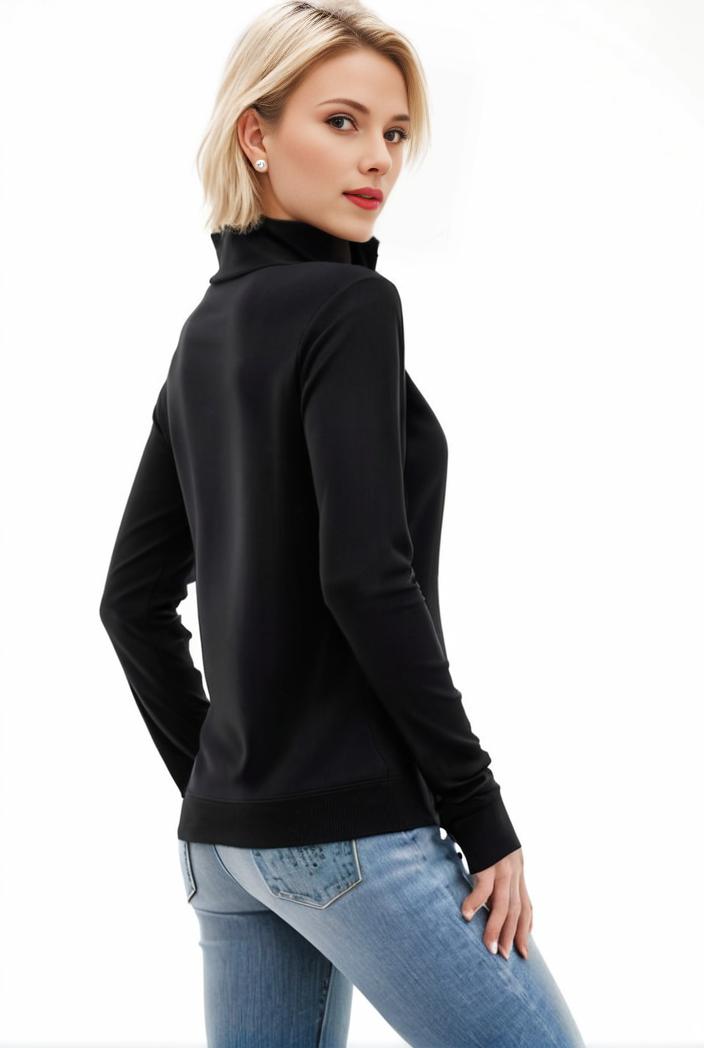 3 sets of turtleneck tees comfy long sleeve shirt perfect for spring autumn women s apparel 148883