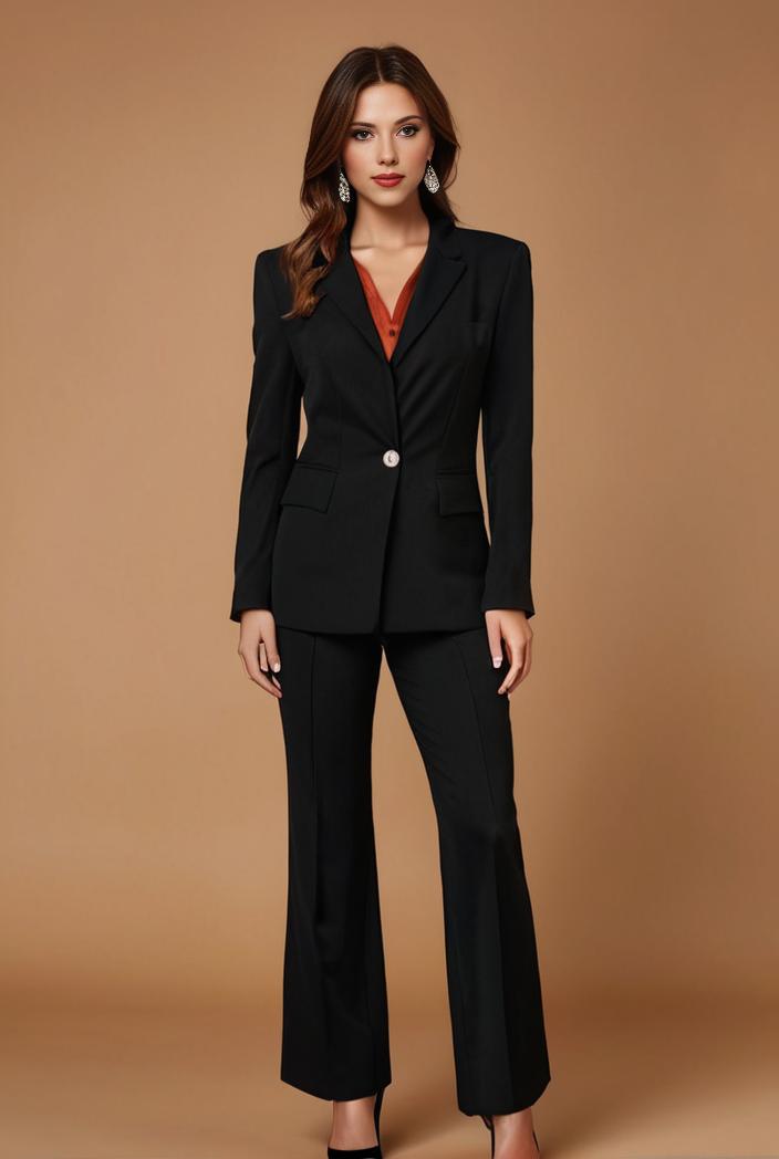 flared high waist trousers stylish bottoms perfect for spring autumn women s apparel 114487