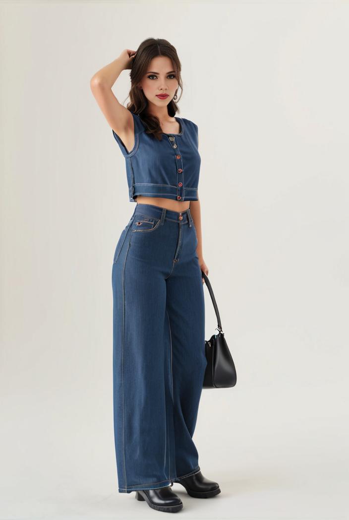 relaxed fit blue denim romper with slant pockets distressed denim coverall stylish women s denim outfit 120459