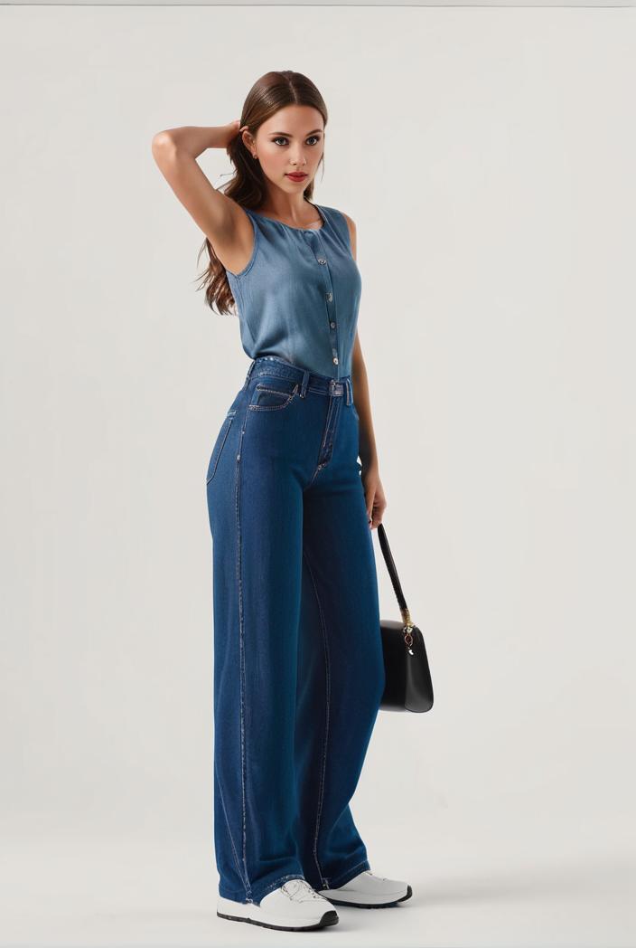 relaxed fit blue denim romper with slant pockets distressed denim coverall stylish women s denim outfit 120461