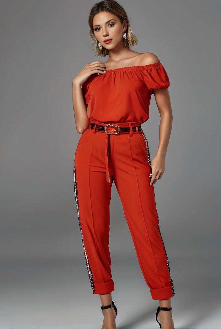 stylish sleeveless jumpsuit with tie waist and flap pockets for women 127787