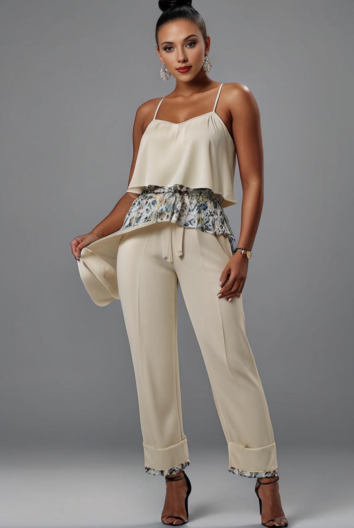 stylish sleeveless jumpsuit with tie waist and flap pockets for women 127793
