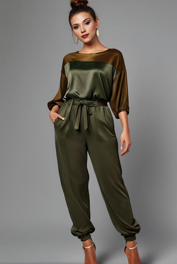 stylish sleeveless jumpsuit with tie waist and flap pockets for women 127813