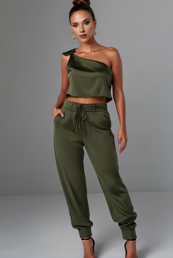 stylish sleeveless jumpsuit with tie waist and flap pockets for women 127814
