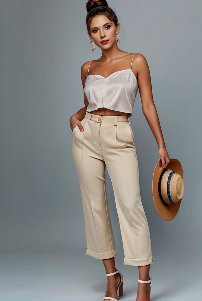 stylish sleeveless jumpsuit with tie waist and flap pockets for women 127822
