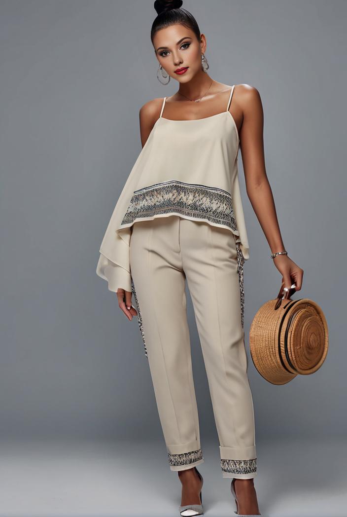 stylish sleeveless jumpsuit with tie waist and flap pockets for women 127825