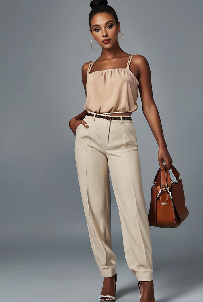 stylish sleeveless jumpsuit with tie waist and flap pockets for women 127827