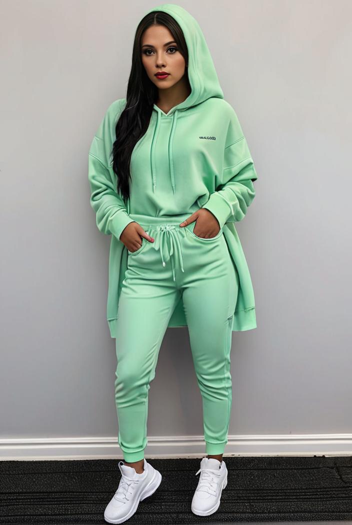casual drawstring pants and hoodie combo set for women 137260