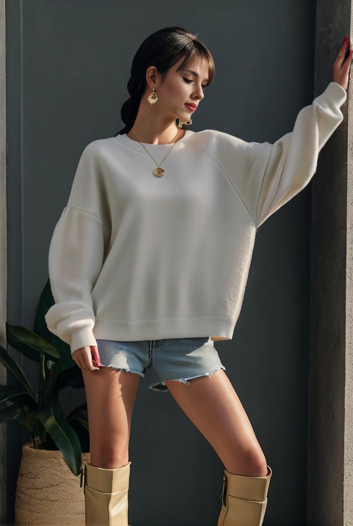 cozy letter print drop shoulder sweatshirt for women to stay stylish and warm during fall winter 140746