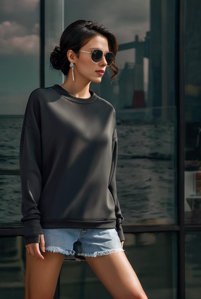 cozy letter print drop shoulder sweatshirt for women to stay stylish and warm during fall winter 140756