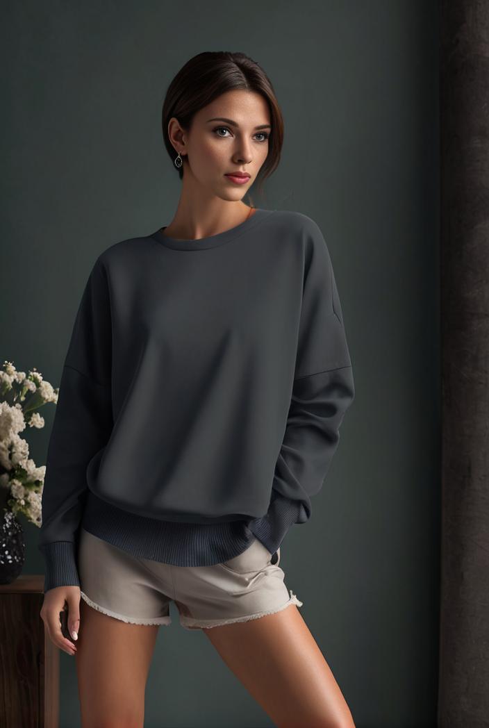 cozy letter print drop shoulder sweatshirt for women to stay stylish and warm during fall winter 140762