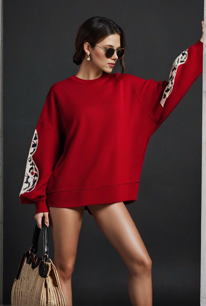 cozy letter print drop shoulder sweatshirt for women to stay stylish and warm during fall winter 140768