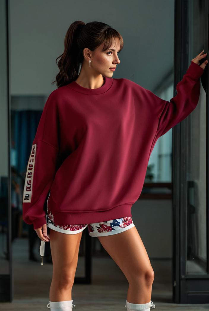 cozy letter print drop shoulder sweatshirt for women to stay stylish and warm during fall winter 140774