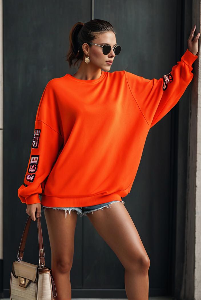 cozy letter print drop shoulder sweatshirt for women to stay stylish and warm during fall winter 140793