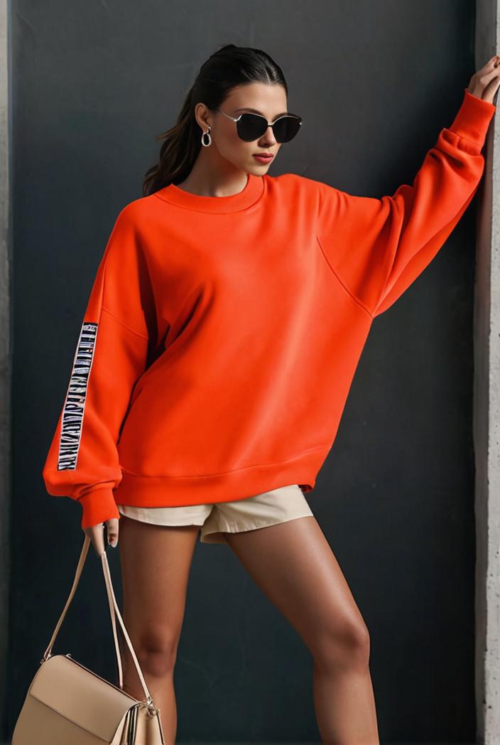 cozy letter print drop shoulder sweatshirt for women to stay stylish and warm during fall winter 140794