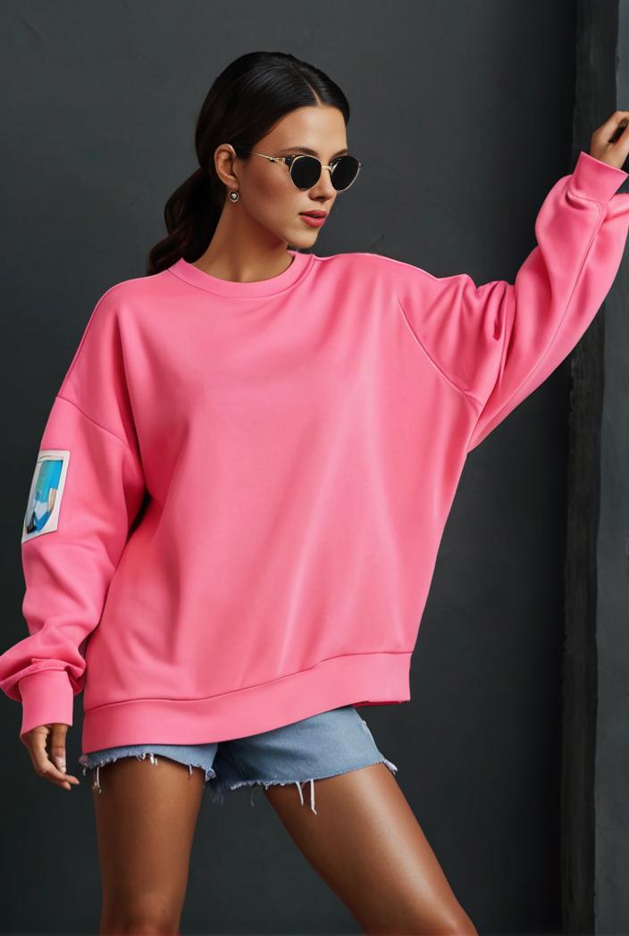 cozy letter print drop shoulder sweatshirt for women to stay stylish and warm during fall winter 140816