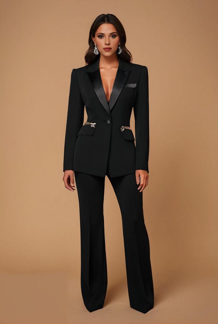 flared high waist trousers stylish bottoms perfect for spring autumn women s apparel 149215